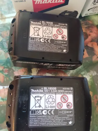 2 Baterías Makita 18V 5.0Ah BL1850B