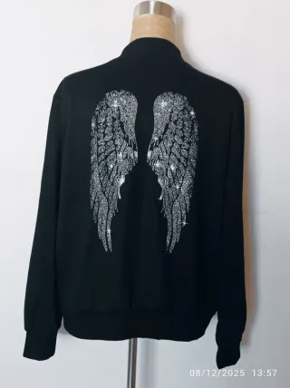 Chaqueta Bomber Negra Talla 48