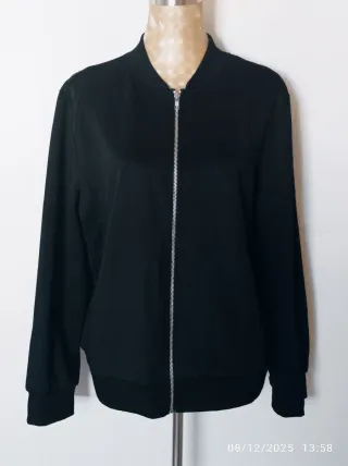 Chaqueta Bomber Negra Talla 48