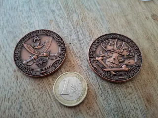 Réplica moneda pirata calavera 1520