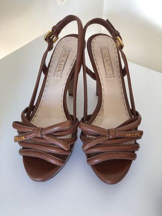 Sandalias Prada Vintage Marrón Talla 38
