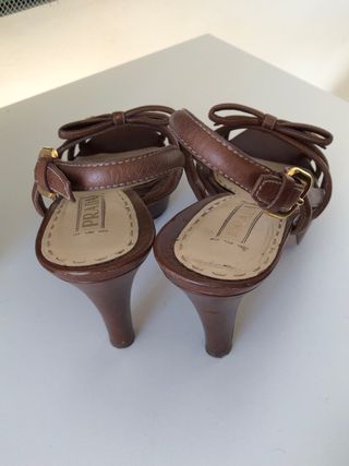 Sandalias Prada Vintage Marrón Talla 38