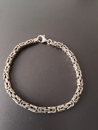 Pulsera de plata estilo bizantino