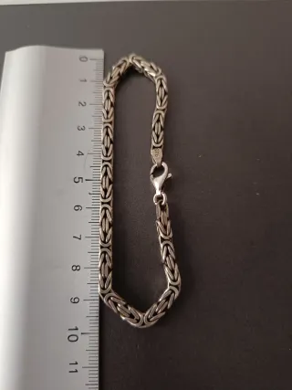 Pulsera de plata estilo bizantino