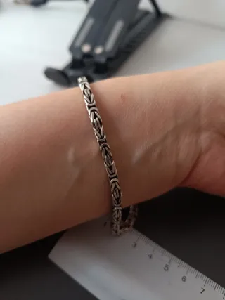 Pulsera de plata estilo bizantino