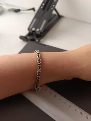 Pulsera de plata estilo bizantino
