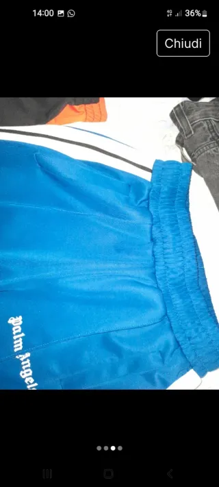 Pantaloni Palm Angels Blu