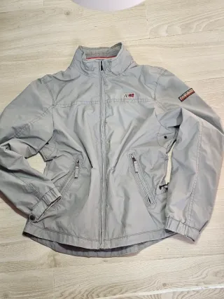 Chaqueta Napapijri gris vintage retro