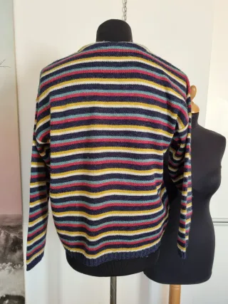 Cardigan oversize 80% lana multicolor