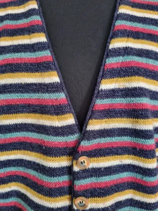 Cardigan oversize 80% lana multicolor
