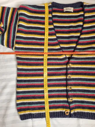 Cardigan oversize 80% lana multicolor