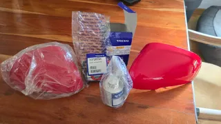 Carcasas Retrovisor Volvo V40 Rojo (Juego)