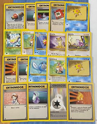 19 cartas pokémon BASE SET español