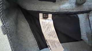 Pantalón Massimo Dutti gris raya negra T.34
