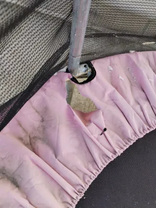 Cama elástica infantil con red de seguridad