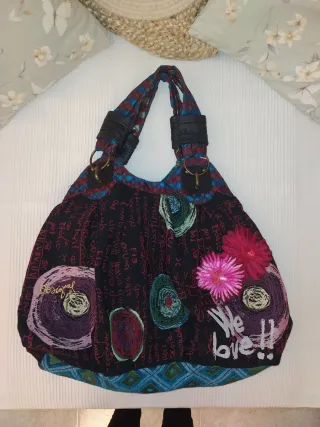 Bolso Desigual Negro Multicolor