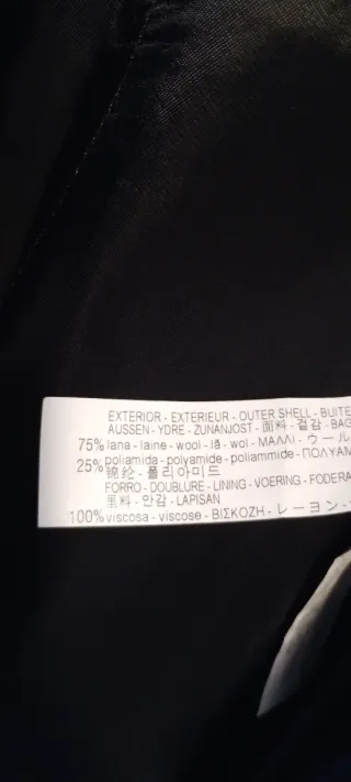 Cappotto Zara 75% Lana Nero