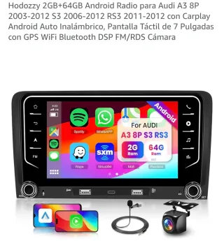 Radio Android Hodozzy 2GB/64GB para Audi A3