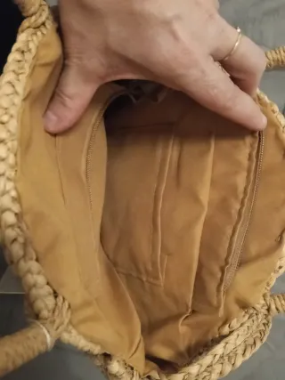 Bolso redondo rafia SARA