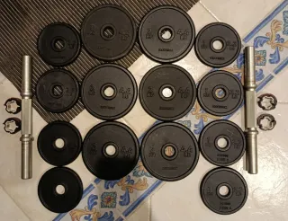 Set Mancuernas Decathlon 6x2kg, 8x1kg.