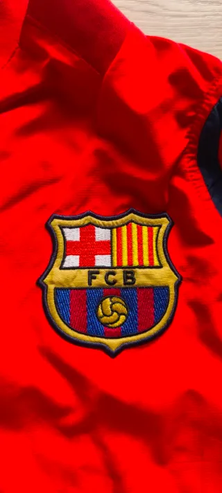 Chaqueta Cortavientos FC Barcelona Roja