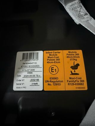 Maxi-Cosi Pebble 360 Silla de Coche