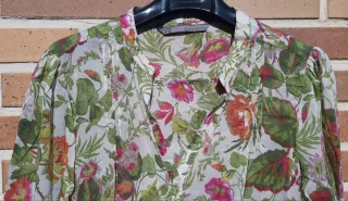 Camisa Zara Estampada Manga Francesa