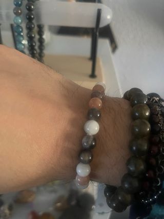 Pulseras Piedra Luna Elásticas
