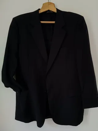 Giacca uomo lana fine nera vintage