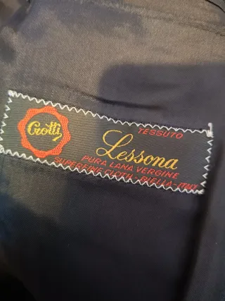 Giacca uomo lana fine nera vintage