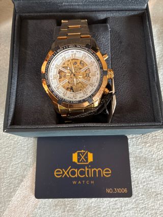 Reloj Exactime Oro y Blanco
