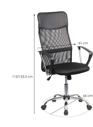 Silla de oficina Ruedas giratorias y reposabrazos.