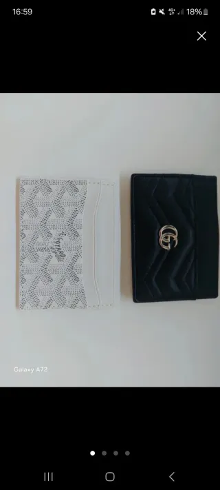 Confezione di portacarte Gucci bianco e nero