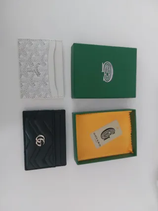 Confezione di portacarte Gucci bianco e nero