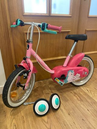 Bicicleta infantil rosa unicornio
