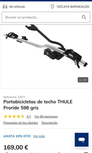 2 Portabicicletas Thule ProRide 598