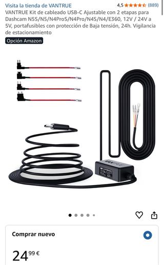 Vantrue N4S Kit Dashcam + 4G + Cableado