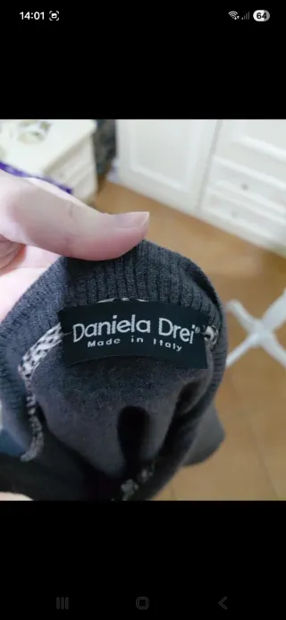 Maglioncino/cardigan vintage grigio con merletti