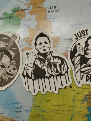 3 Pegatinas Halloween Michael Myers