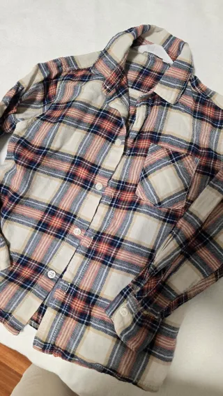 Camicia flanella bambino 4-5 anni 110cm