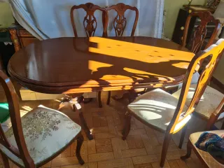 Mesa comedor extensible madera