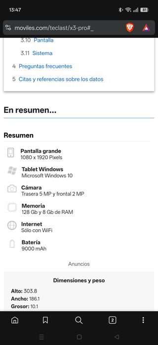 Tablet Teclast X3 Pro 11.6" 8Gb 128Gb Windows 10
