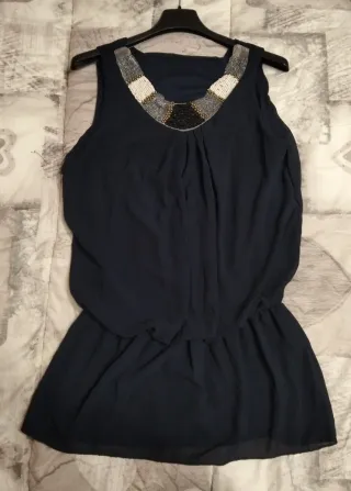 Blusa donna con perline