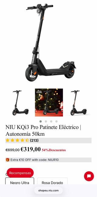 NIU KQi3 Pro Patinete Eléctrico como NUEVO