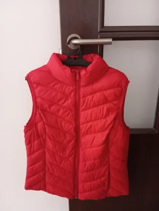 Chaleco acolchado rojo mujer
