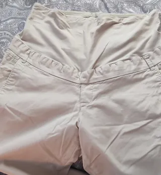 Pantalón premamá beige T.40