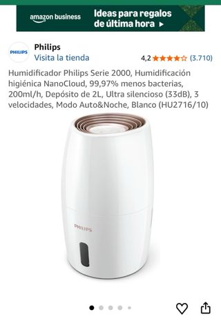 Humidificador Philips Serie 2000 HU2716/10