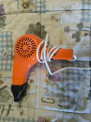 Asciugacapelli anni '70 arancione