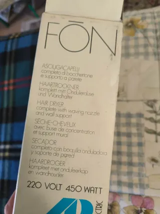 Asciugacapelli anni '70 arancione