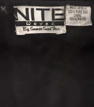 Blazer NITE seta nero e oro